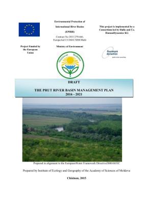Draft the Prut River Basin Management Plan 2016
