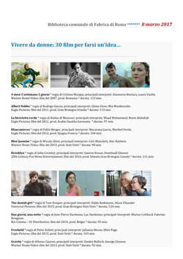30 Film Per Farsi Un'idea…