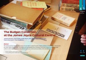 The Budgen Collection at the James Joyce Cultural Centre1