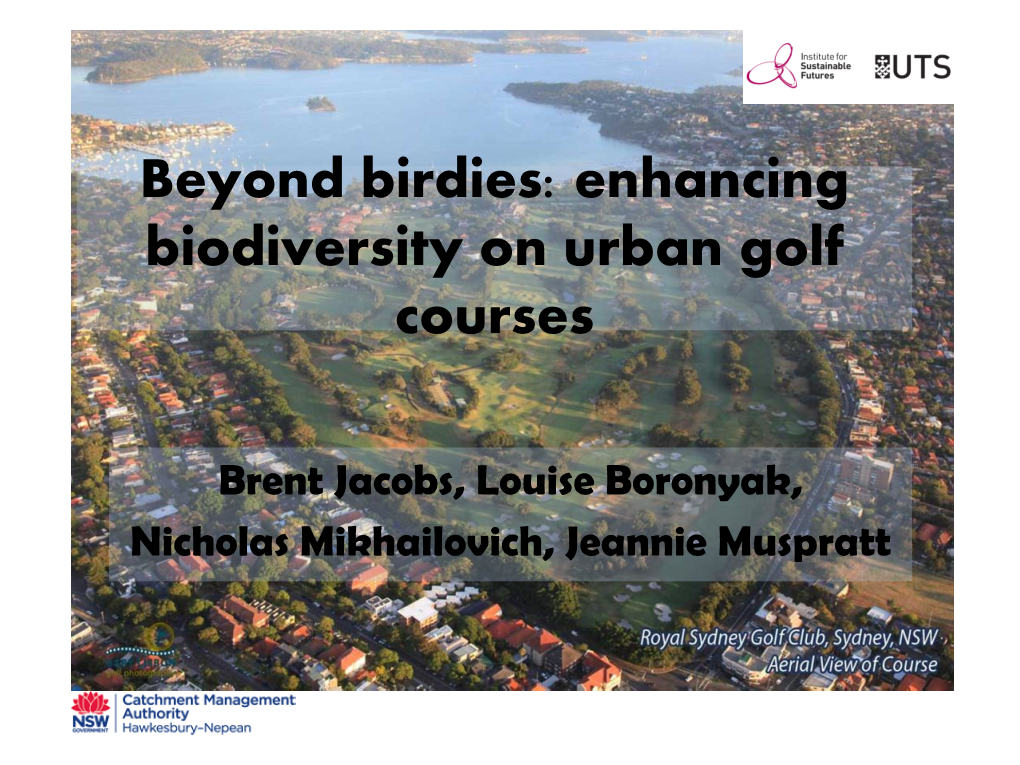 Enhancing Biodiversity on Urban Golf Courses