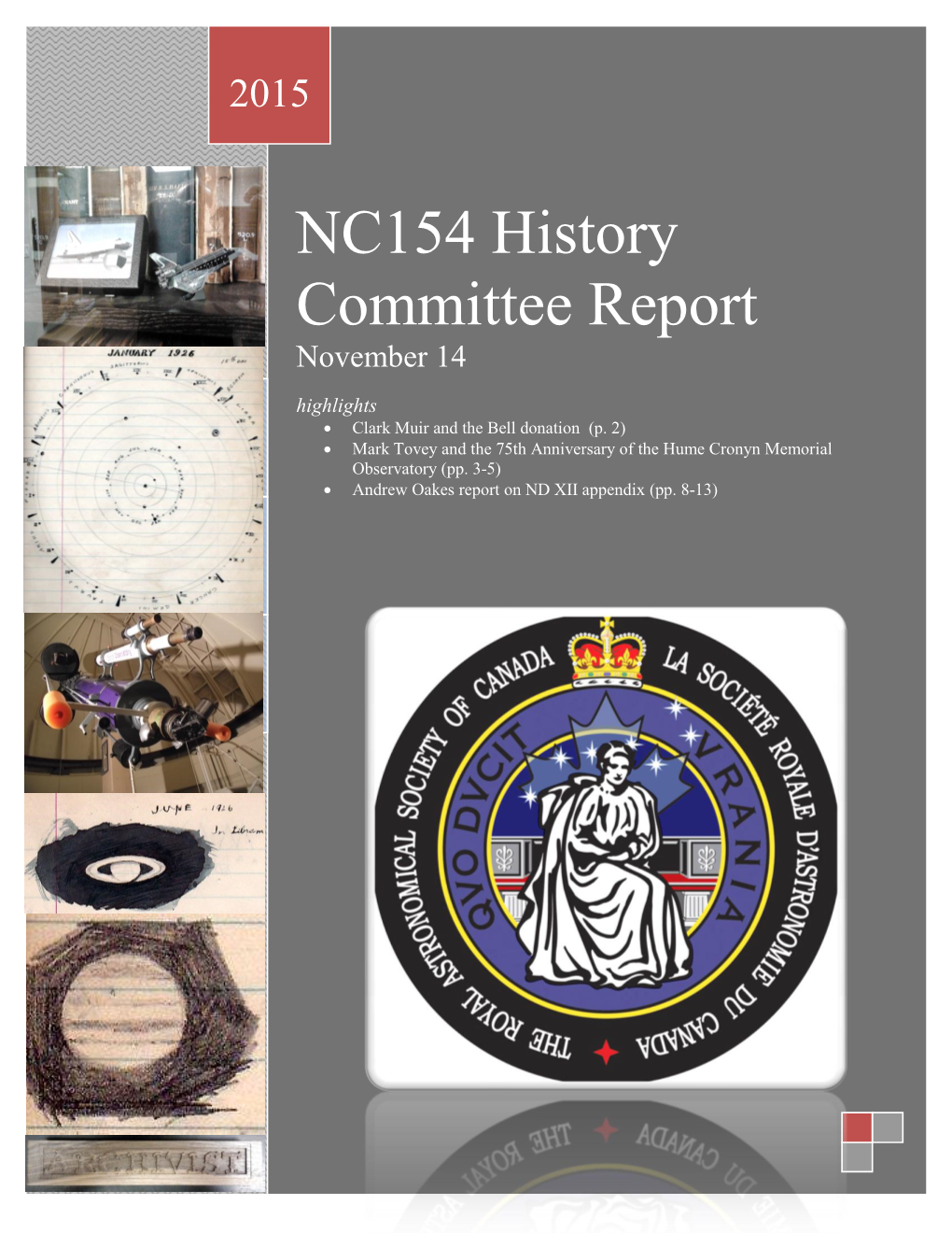 NC154 History Committee Report November 14