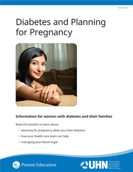 Diabetes and Planning for Pregnancy