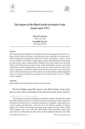 The Impact of the Black Death on Iranian Trade (1340S-1450S A.D.)