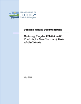 Decision-Making Documentation Updating Chapter 173-460 WAC
