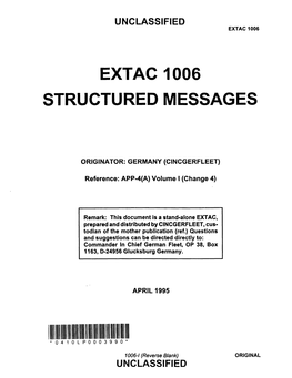 EXTAC 1006 -- Structured Messages