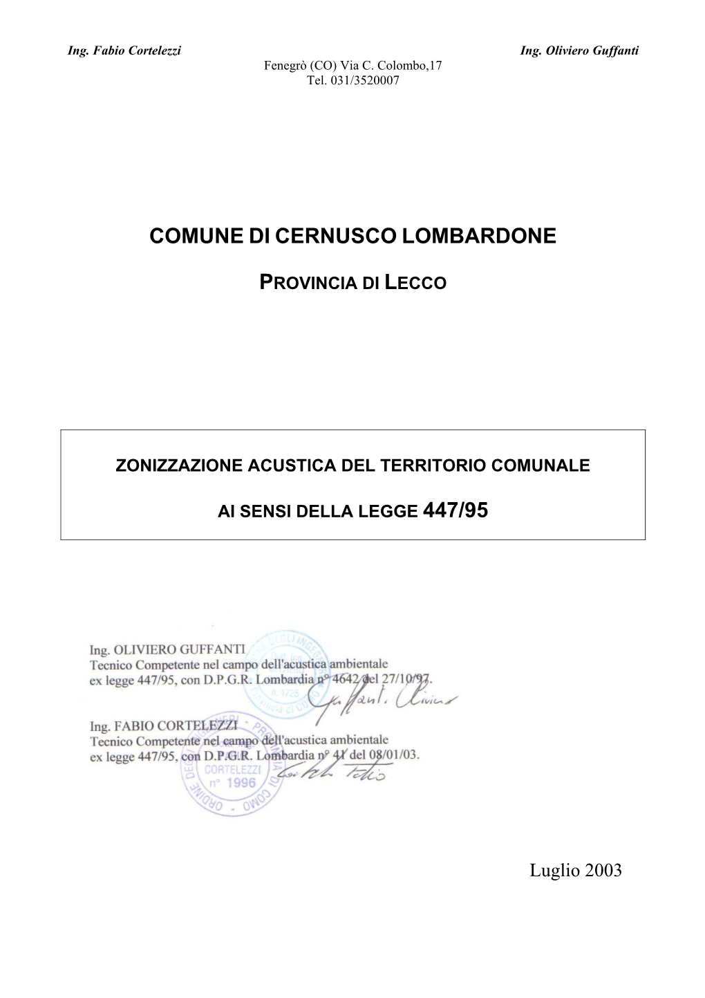 Comune Di Cernusco Lombardone