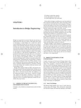 Introduction to Bridge Engineering Both the Volume and Weight of the Traffic Carried