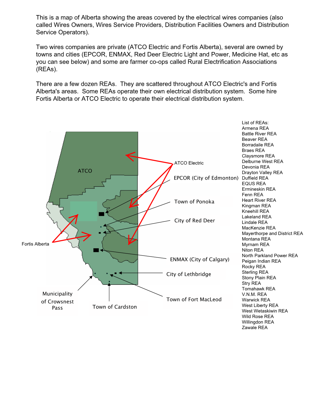 Map Showing Alberta's Electric Distribution System's Owners.Pdf