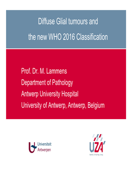 Diffuse Glial Tumours and the New WHO 2016 Classification