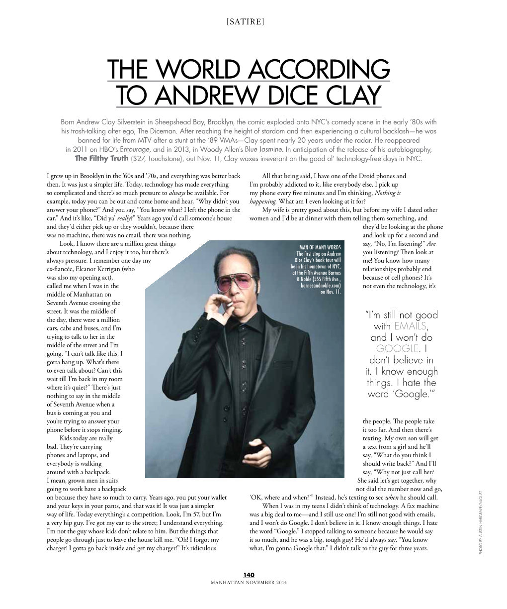 The World According to Andrew Dice Clay