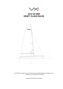 2015 Vx One Draft Class Rules