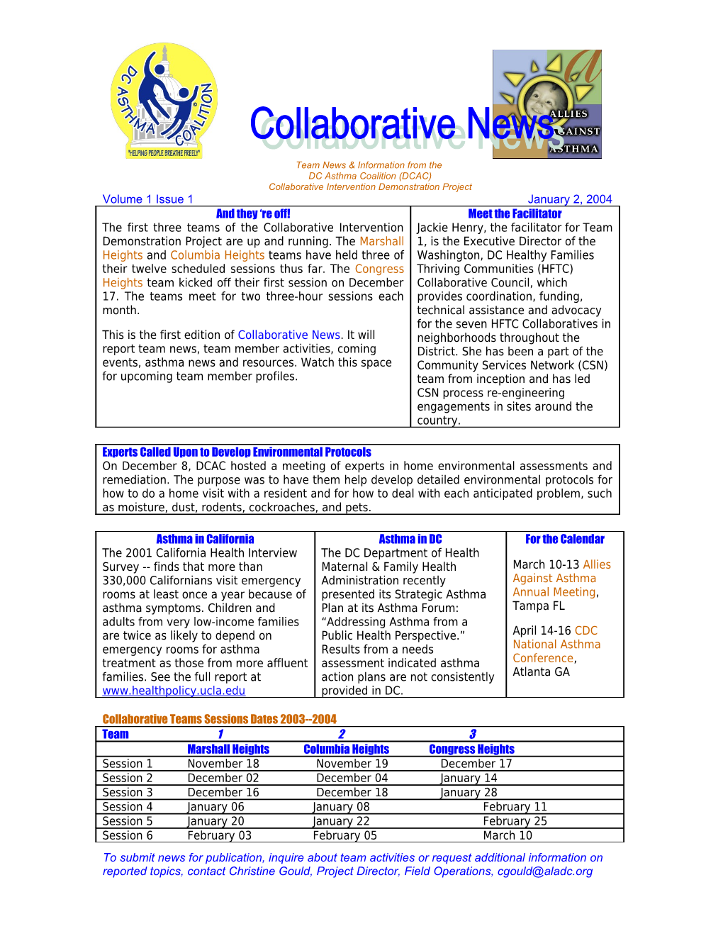 Collaborative Intervention Demonstration Project