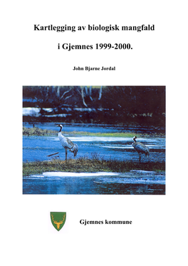 Kartlegging Av Biologisk Mangfald I Gjemnes 1999-2000