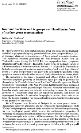 Invariant Functions and Hamiltonian Flows of Surface Group Representations