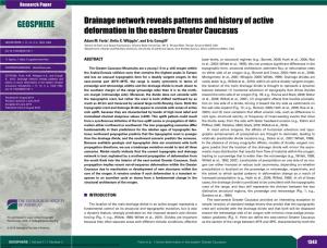 Drainage Network Reveals Patterns and History of Active Deformation in the Eastern Greater Caucasus