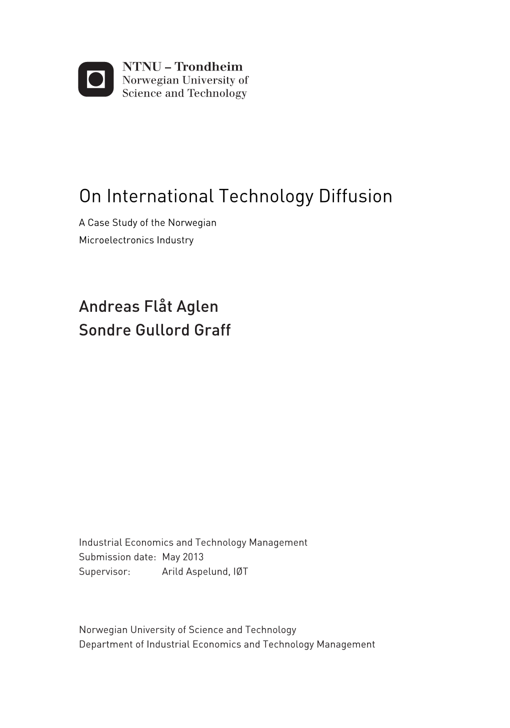 On International Technology Diffusion