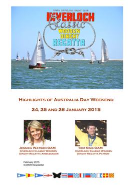 Highlights of Australia Day Weekend 24, 25 and 26 January 2015