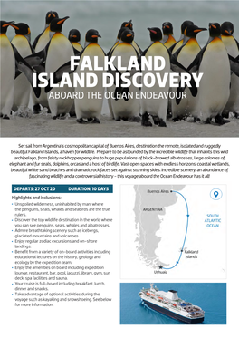 Falkland Island Discovery Aboard the Ocean Endeavour