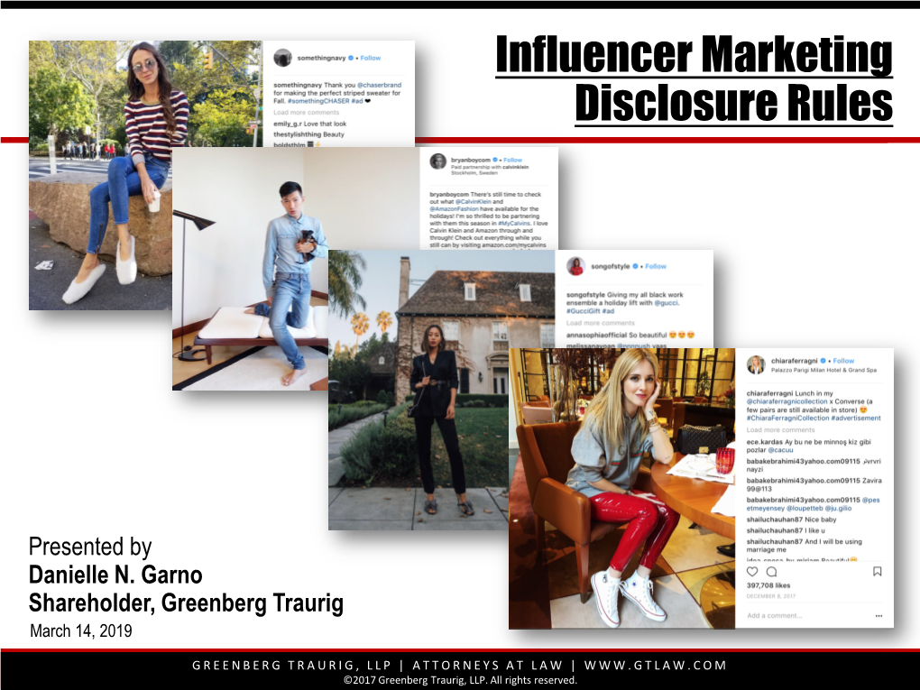 Influencer Marketing Disclosure Rules