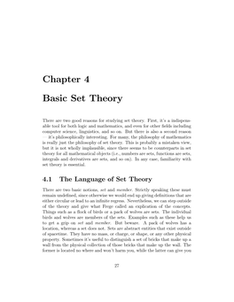 Chapter 4 Basic Set Theory