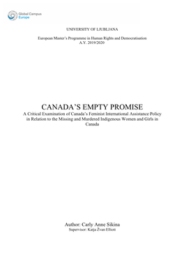 Canada's Empty Promise