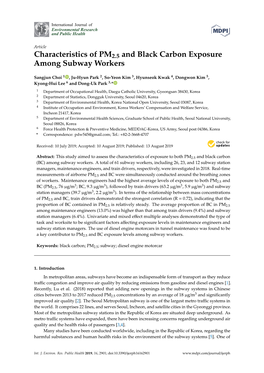 Characteristics of PM2.5 and Black Carbon Exposure Among Subway Workers