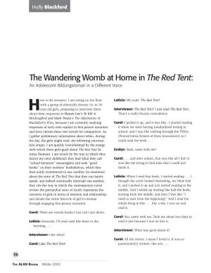 The Wandering Womb at Home in the Red Tent: an Adolescent Bildungsroman in a Different Voice