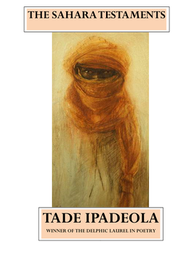 Tade Ipadeola Winner of the Delphic Laurel in Poetry 1
