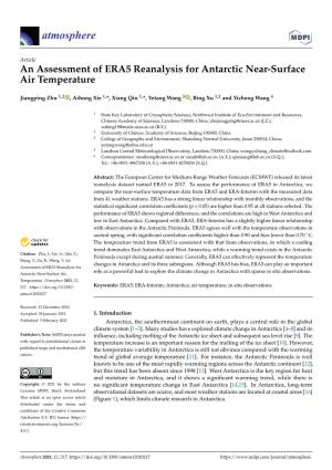 An Assessment of ERA5 Reanalysis for Antarctic Near-Surface Air Temperature