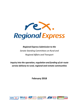 Inquiry Into the Operation, Regulation and Funding of Air Route Service Delivery to Rural, Regional and Remote Communities