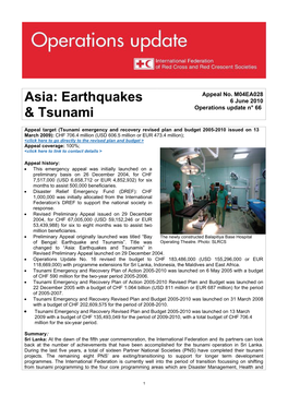 Earthquakes & Tsunami