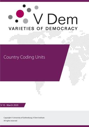 Country Coding Units