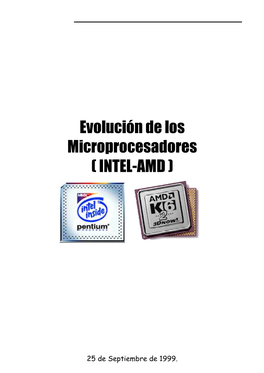 Evolución De Los Microprocesadores ( INTEL-AMD )