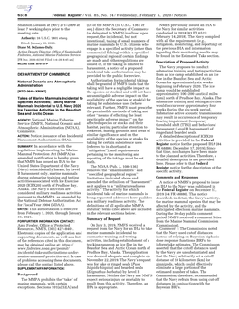 Federal Register/Vol. 85, No. 24/Wednesday, February 5, 2020