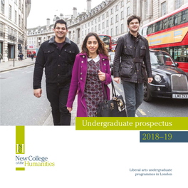 Undergraduate Prospectus 2018–19