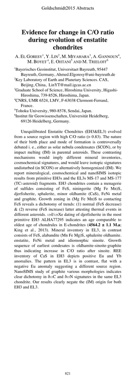 Evidence for Change in C/O Ratio During Evolution of Enstatite Chondrites