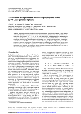 D-D Nuclear Fusion Processes Induced in Polyethylene Foams by TW Laser-Generated Plasma