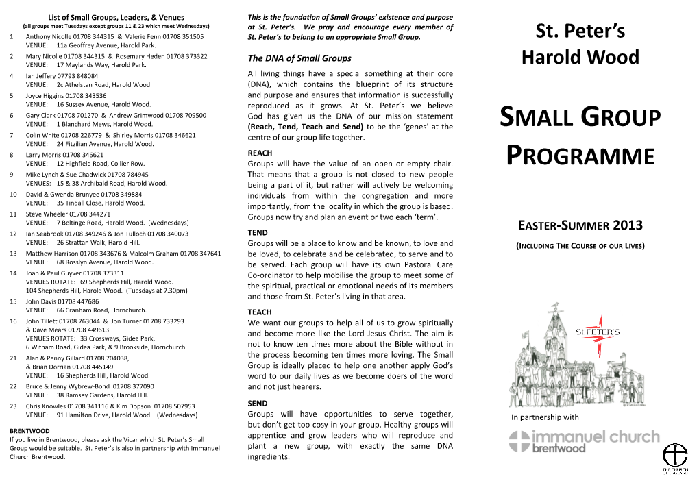 Small Group Programme