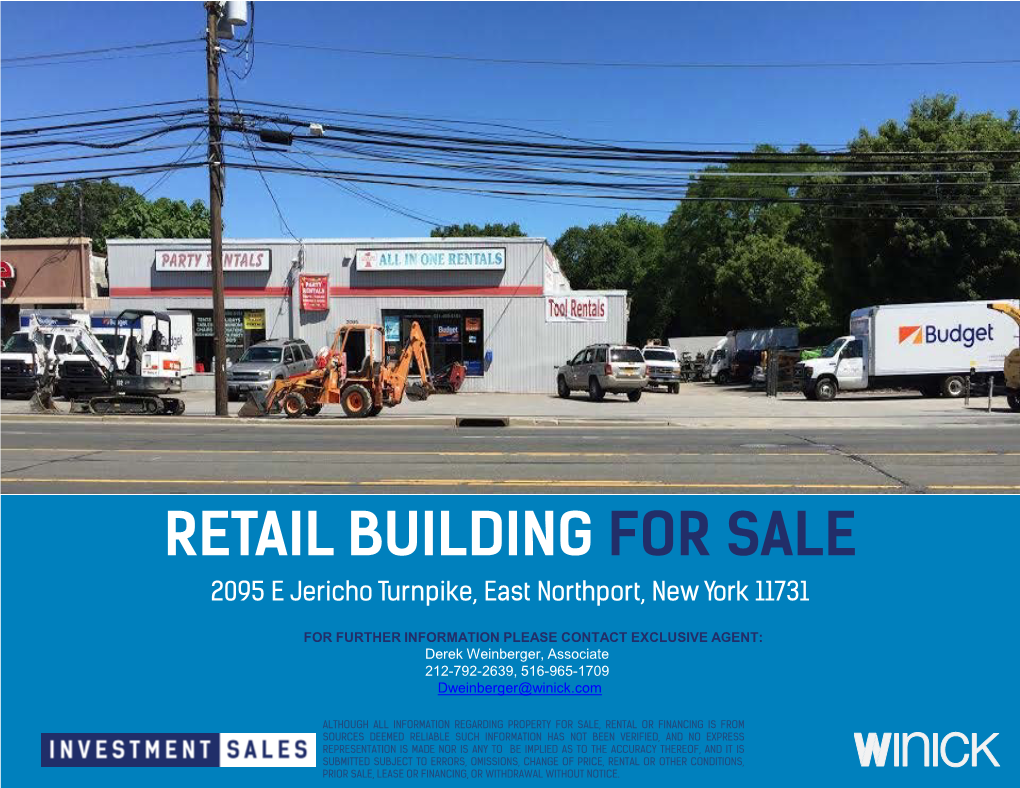 RETAIL BUILDING for SALE 2095 E Jericho Turnpike, East Northport, New York 11731