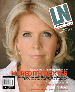 MEREDITH BAXTER an Interview with the Iconic Actress on Life's Lessons and “Letter to Anita” by Michel Khordoc
