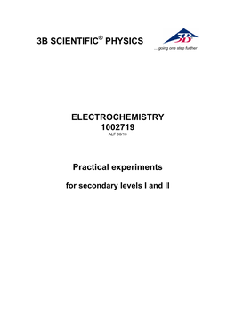 3B Scientific Physics Electrochemistry 1002719