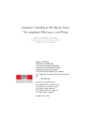 Josephson Tunneling at the Atomic Scale: the Josephson EEct As a Local Probe