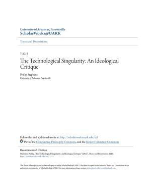 The Technological Singularity: an Ideological Critique