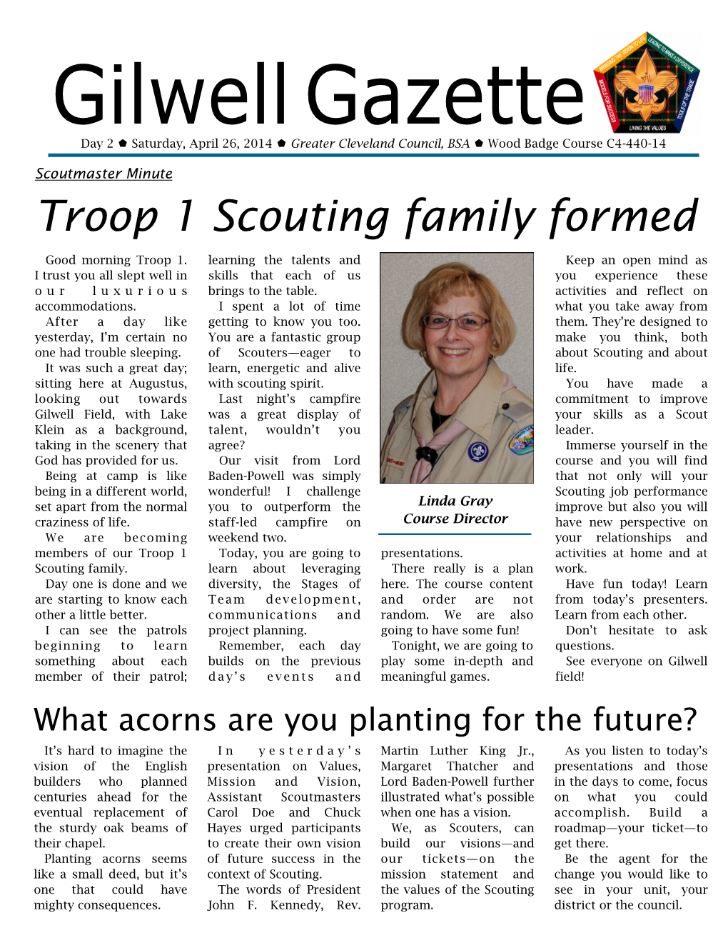Troop 1 Scouting Family Formed