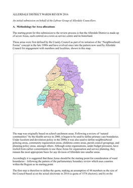 ALLERDALE DISTRICT WARDS REVIEW 2016 an Initial Submission