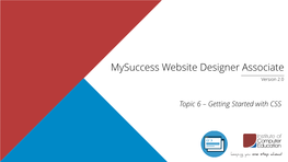 Mysuccess Website Designer Associate Version 2.0