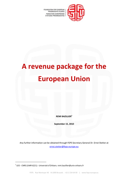 A Revenue Package for the European Union