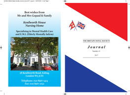 Views 66 Useful Addresses 67 Notes on the Britain – Nepal Society 68 Officers and Committee of the Society