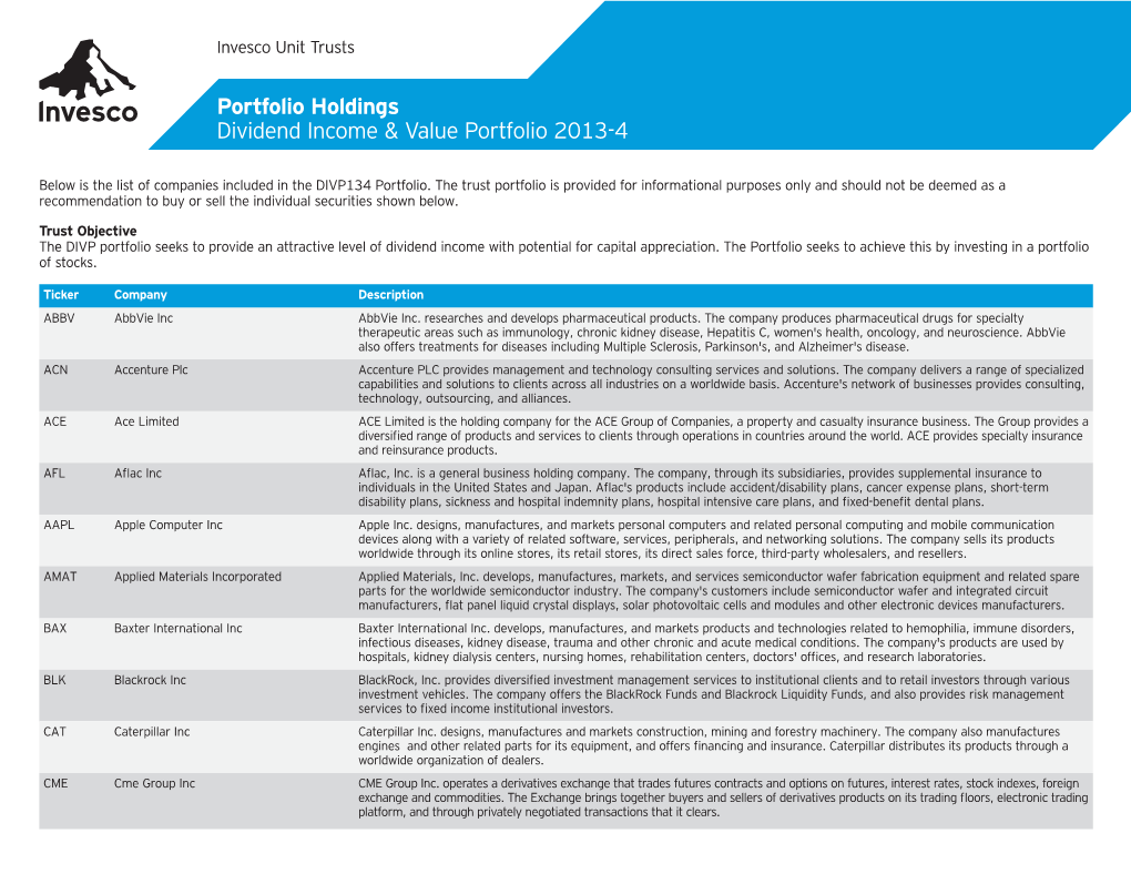 DIVP134 Holdings Description Flyer (PDF)