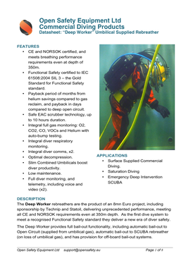 OSEL Commercial Diving Rebreather